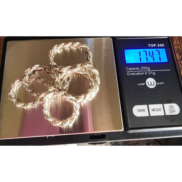 Vintage Italian 925 Sterling Silver Chain Necklace With Amethyst Crystal Pendant - Picture 6 of 10